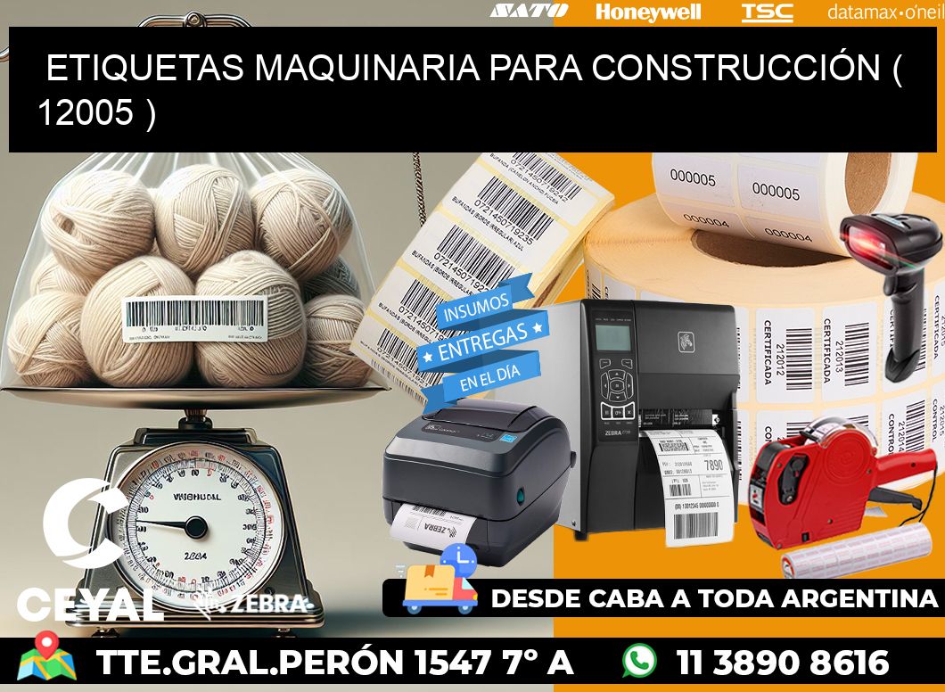 ETIQUETAS MAQUINARIA PARA CONSTRUCCIÓN ( 12005 )