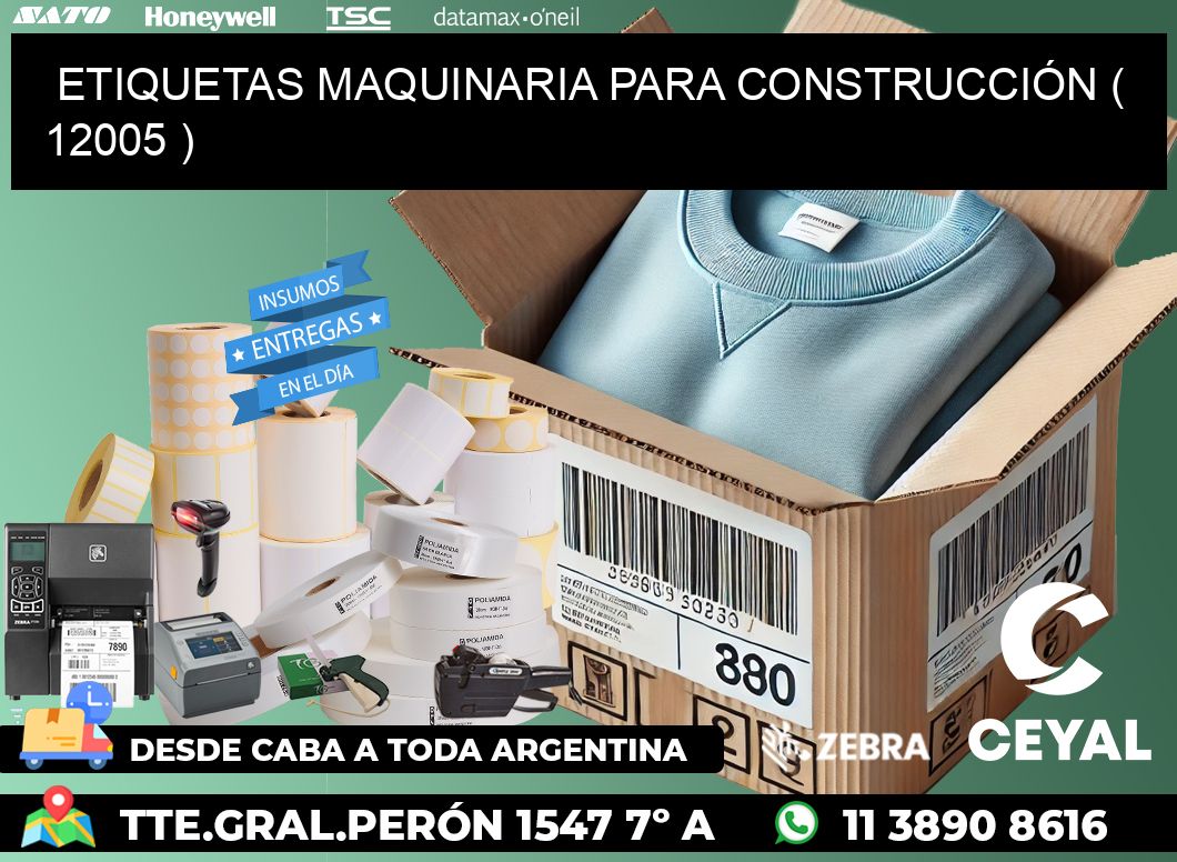 ETIQUETAS MAQUINARIA PARA CONSTRUCCIÓN ( 12005 )