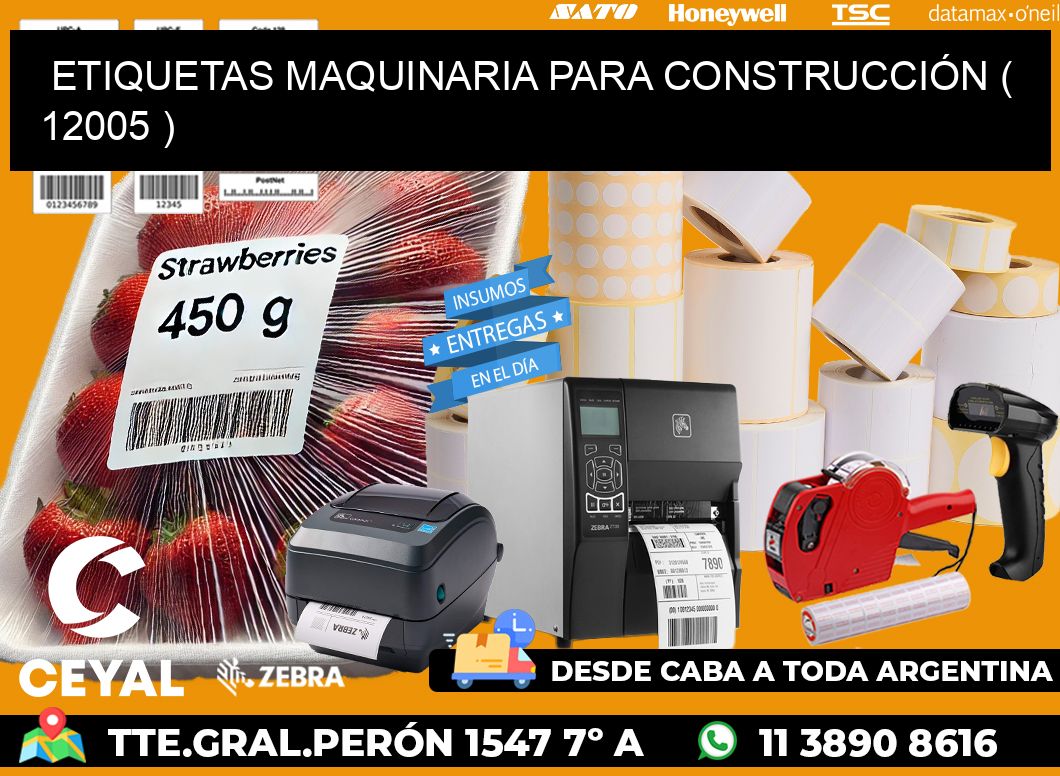 ETIQUETAS MAQUINARIA PARA CONSTRUCCIÓN ( 12005 )