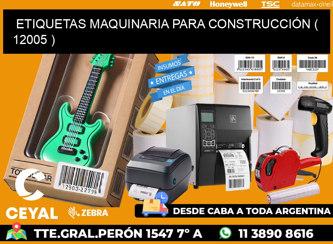 ETIQUETAS MAQUINARIA PARA CONSTRUCCIÓN ( 12005 )