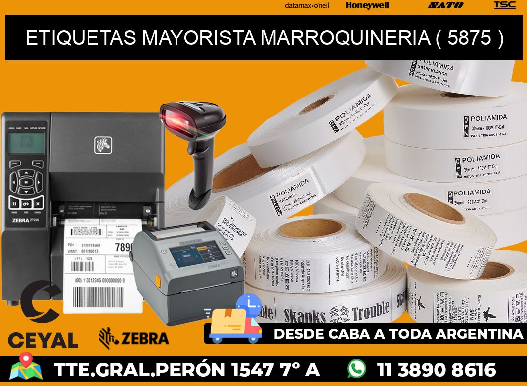 ETIQUETAS MAYORISTA MARROQUINERIA ( 5875 )