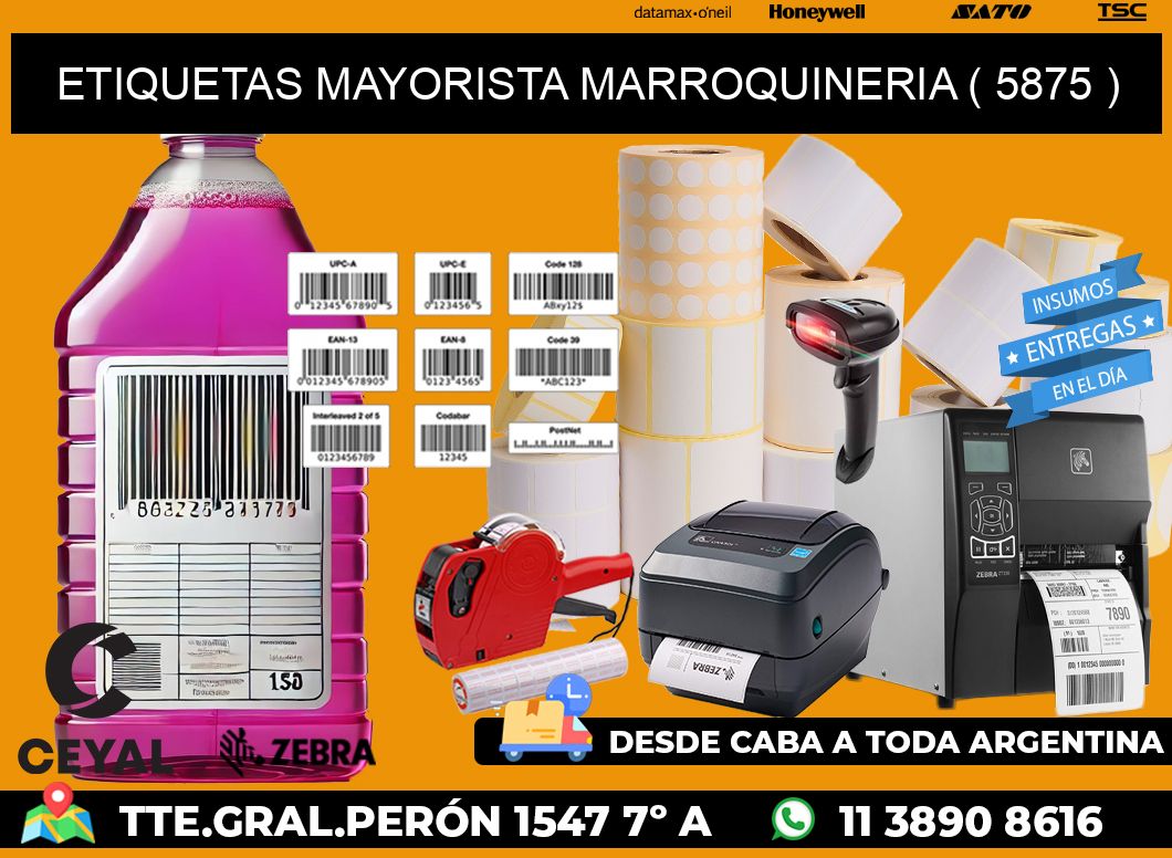 ETIQUETAS MAYORISTA MARROQUINERIA ( 5875 )