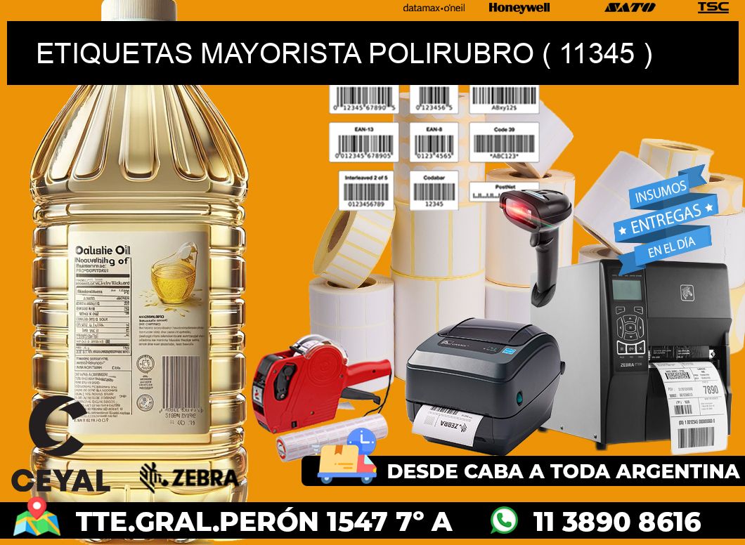 ETIQUETAS MAYORISTA POLIRUBRO ( 11345 )