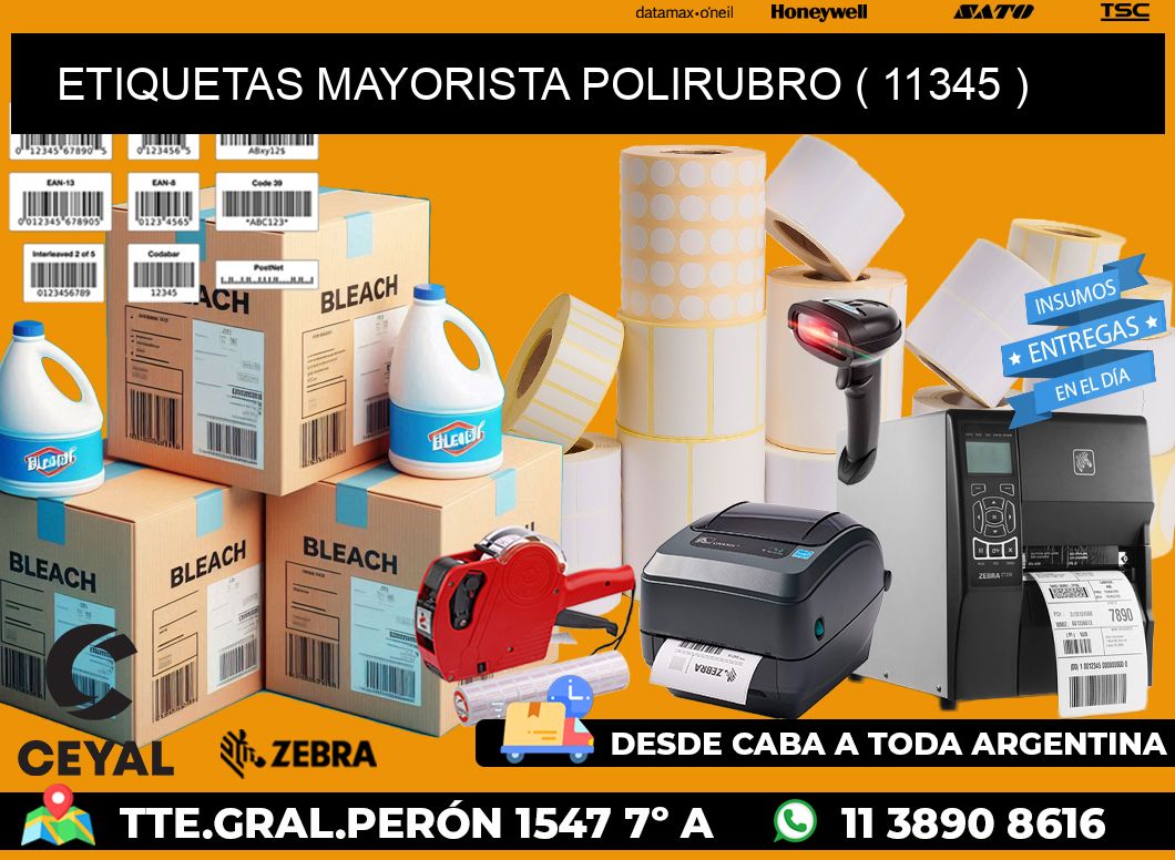 ETIQUETAS MAYORISTA POLIRUBRO ( 11345 )