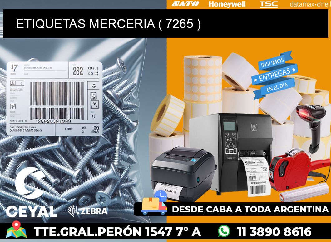 ETIQUETAS MERCERIA ( 7265 )