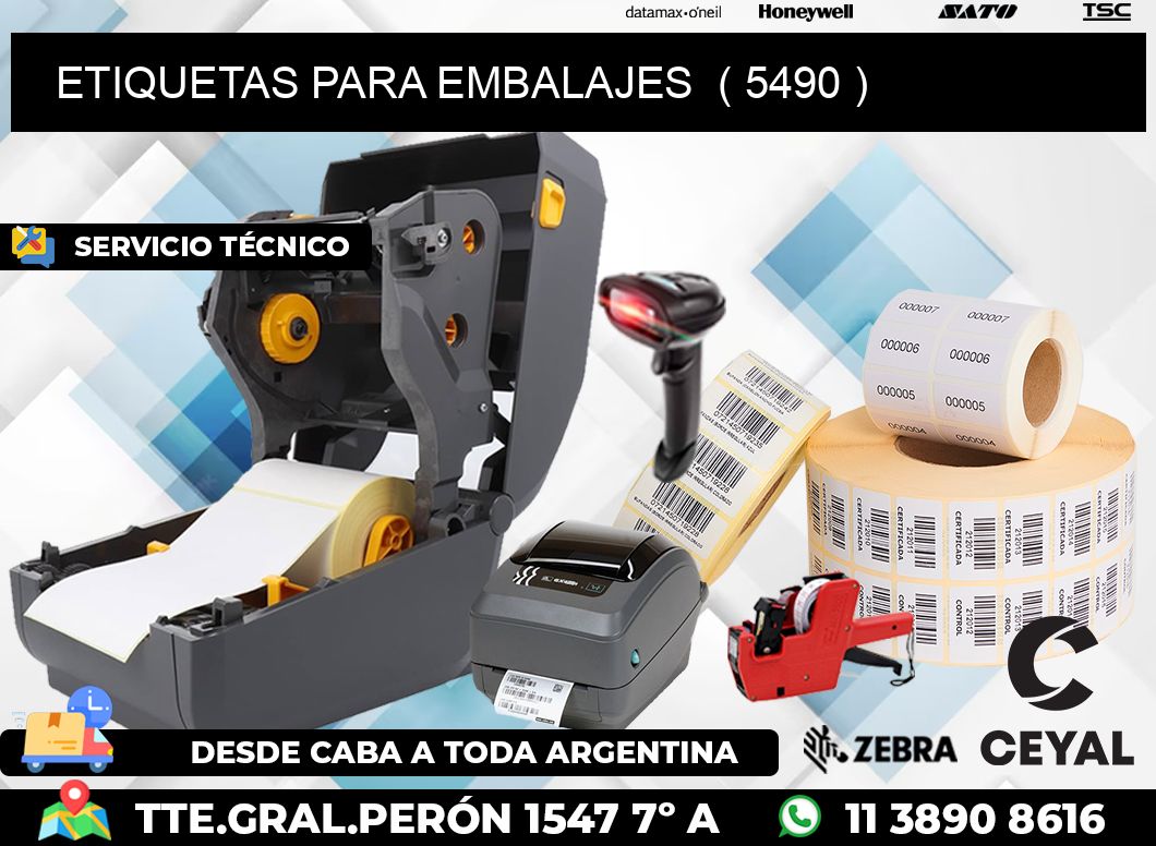ETIQUETAS PARA EMBALAJES  ( 5490 )