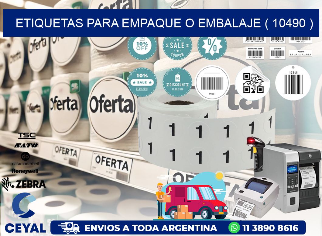 ETIQUETAS PARA EMPAQUE O EMBALAJE ( 10490 )