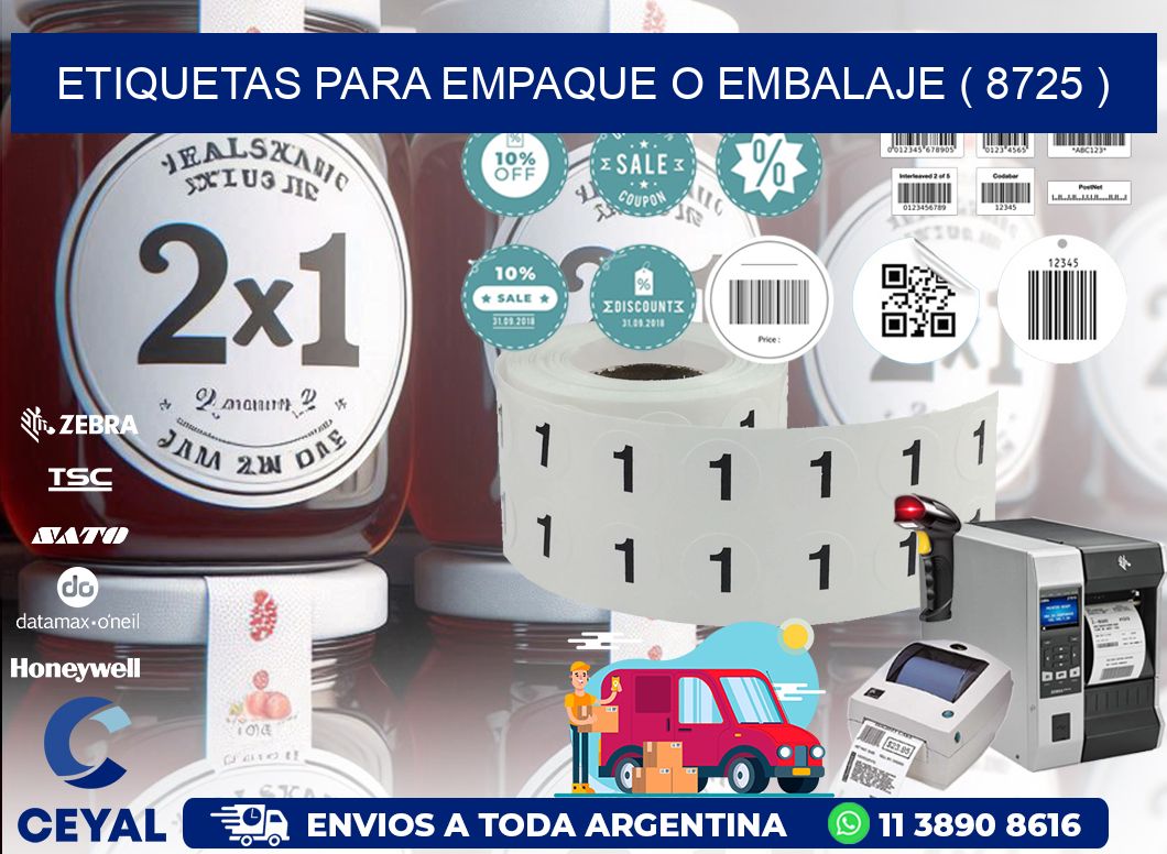 ETIQUETAS PARA EMPAQUE O EMBALAJE ( 8725 )
