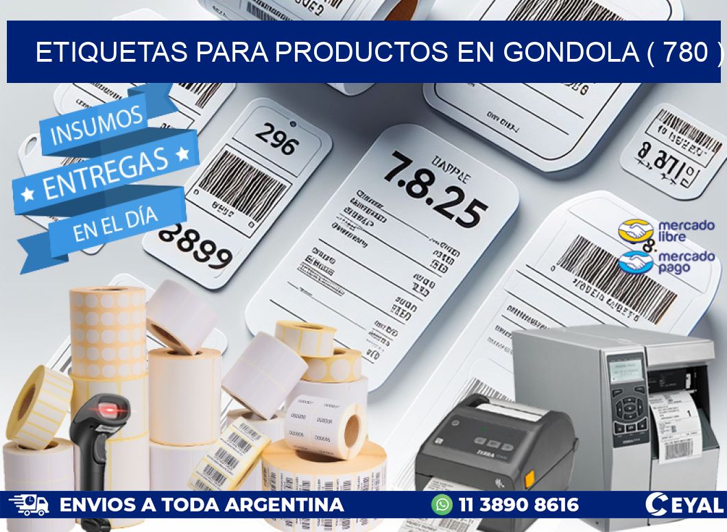 ETIQUETAS PARA PRODUCTOS EN GONDOLA ( 780 )