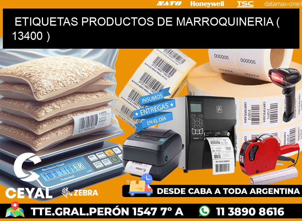 ETIQUETAS PRODUCTOS DE MARROQUINERIA ( 13400 )