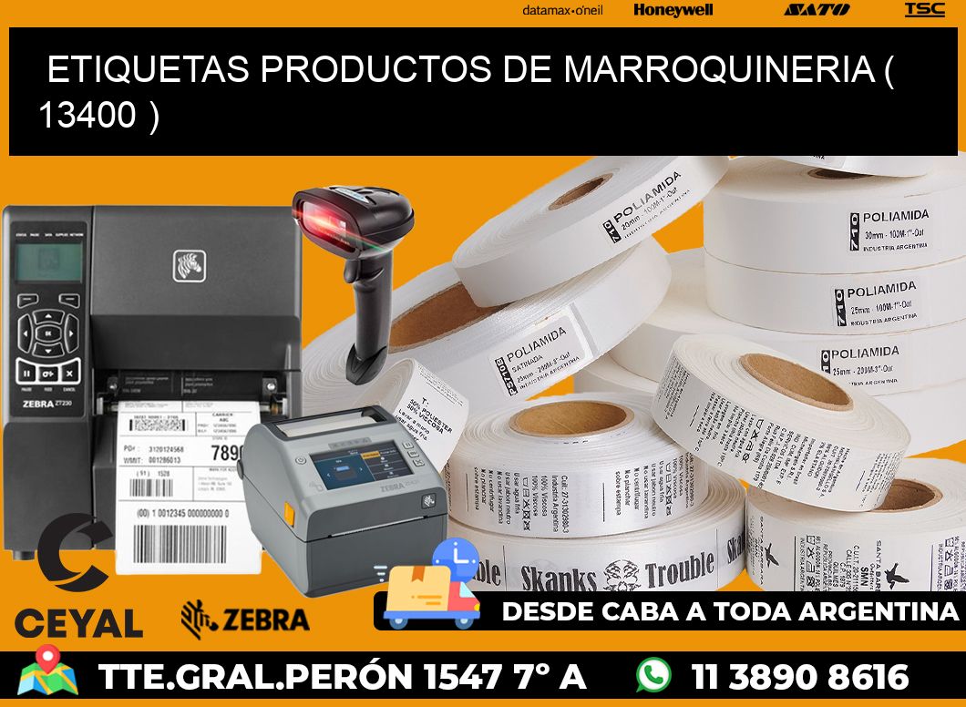 ETIQUETAS PRODUCTOS DE MARROQUINERIA ( 13400 )