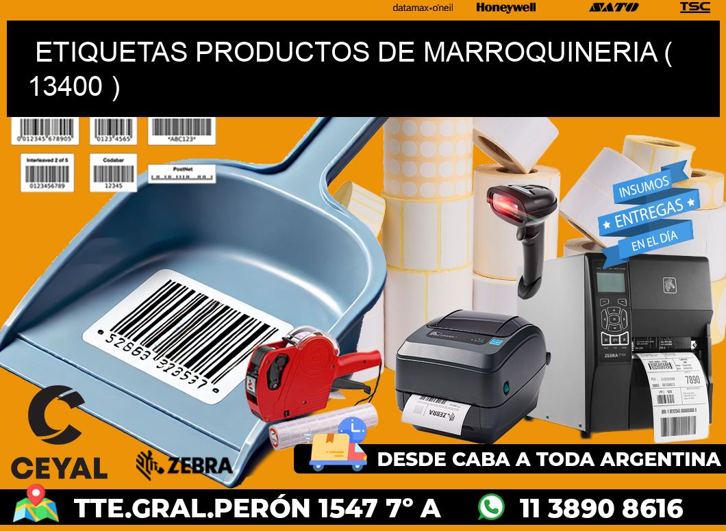 ETIQUETAS PRODUCTOS DE MARROQUINERIA ( 13400 )