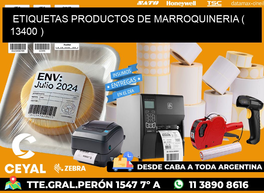 ETIQUETAS PRODUCTOS DE MARROQUINERIA ( 13400 )