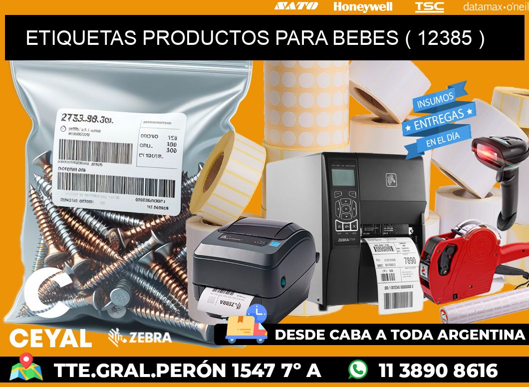 ETIQUETAS PRODUCTOS PARA BEBES ( 12385 )