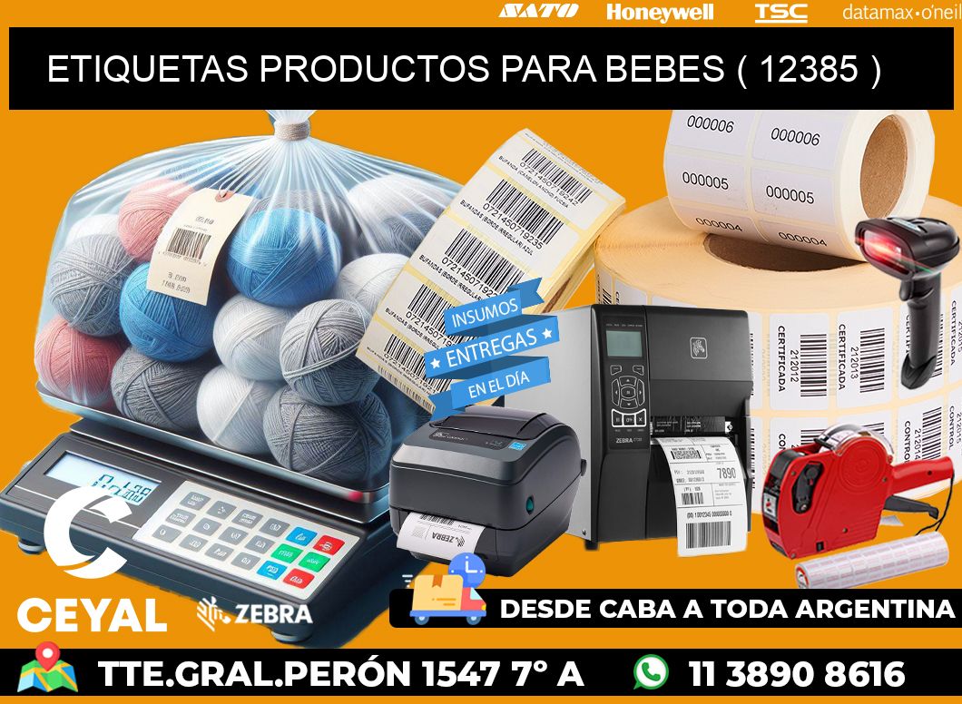 ETIQUETAS PRODUCTOS PARA BEBES ( 12385 )