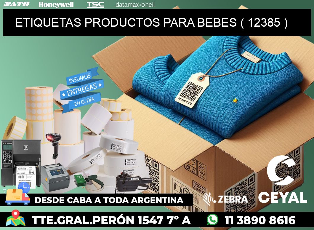 ETIQUETAS PRODUCTOS PARA BEBES ( 12385 )