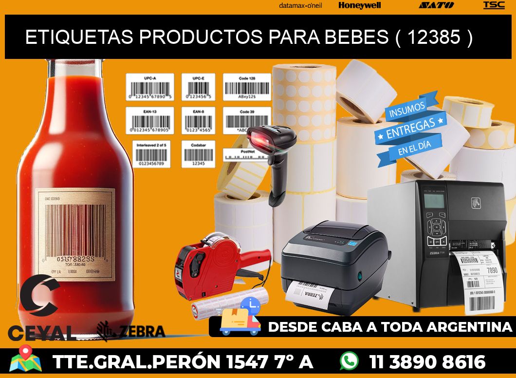 ETIQUETAS PRODUCTOS PARA BEBES ( 12385 )