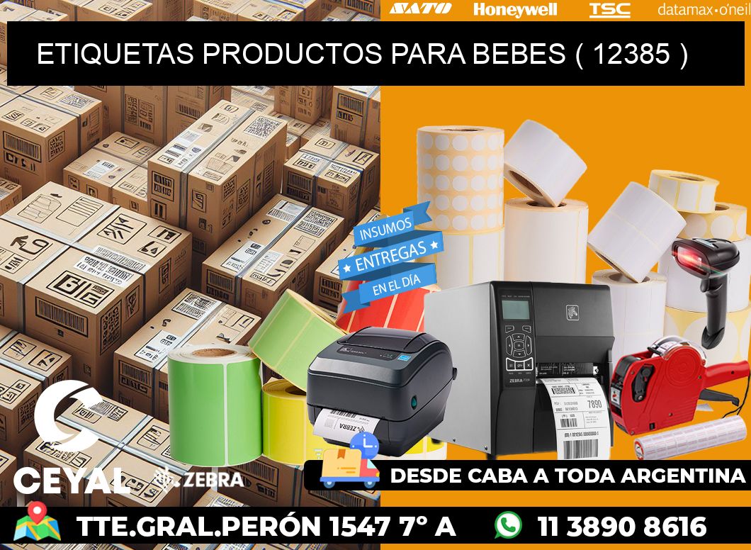 ETIQUETAS PRODUCTOS PARA BEBES ( 12385 )