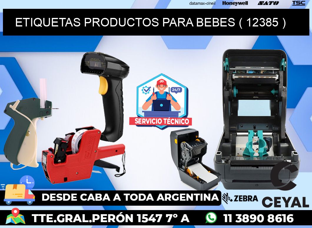 ETIQUETAS PRODUCTOS PARA BEBES ( 12385 )