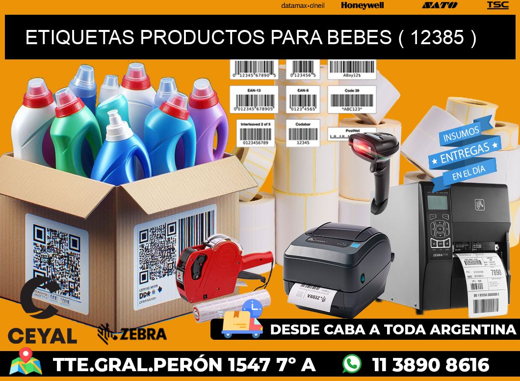 ETIQUETAS PRODUCTOS PARA BEBES ( 12385 )