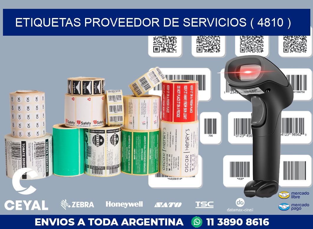 ETIQUETAS PROVEEDOR DE SERVICIOS ( 4810 )