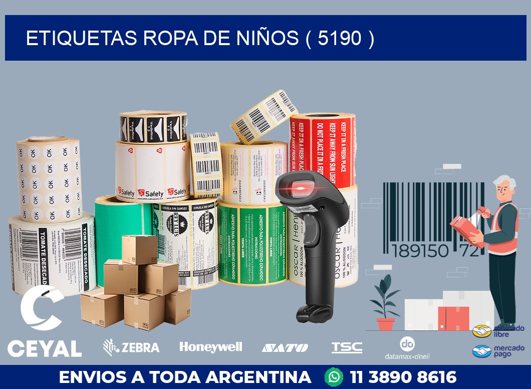 ETIQUETAS ROPA DE NIÑOS ( 5190 )