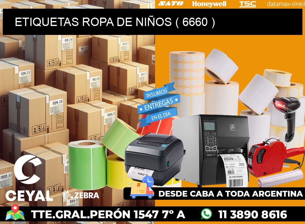 ETIQUETAS ROPA DE NIÑOS ( 6660 )