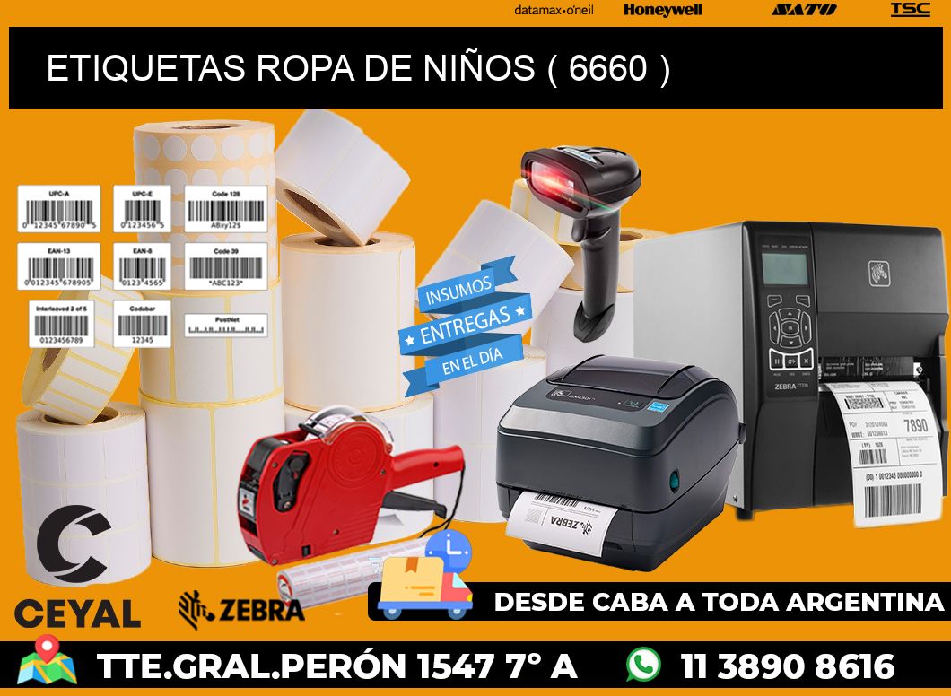 ETIQUETAS ROPA DE NIÑOS ( 6660 )