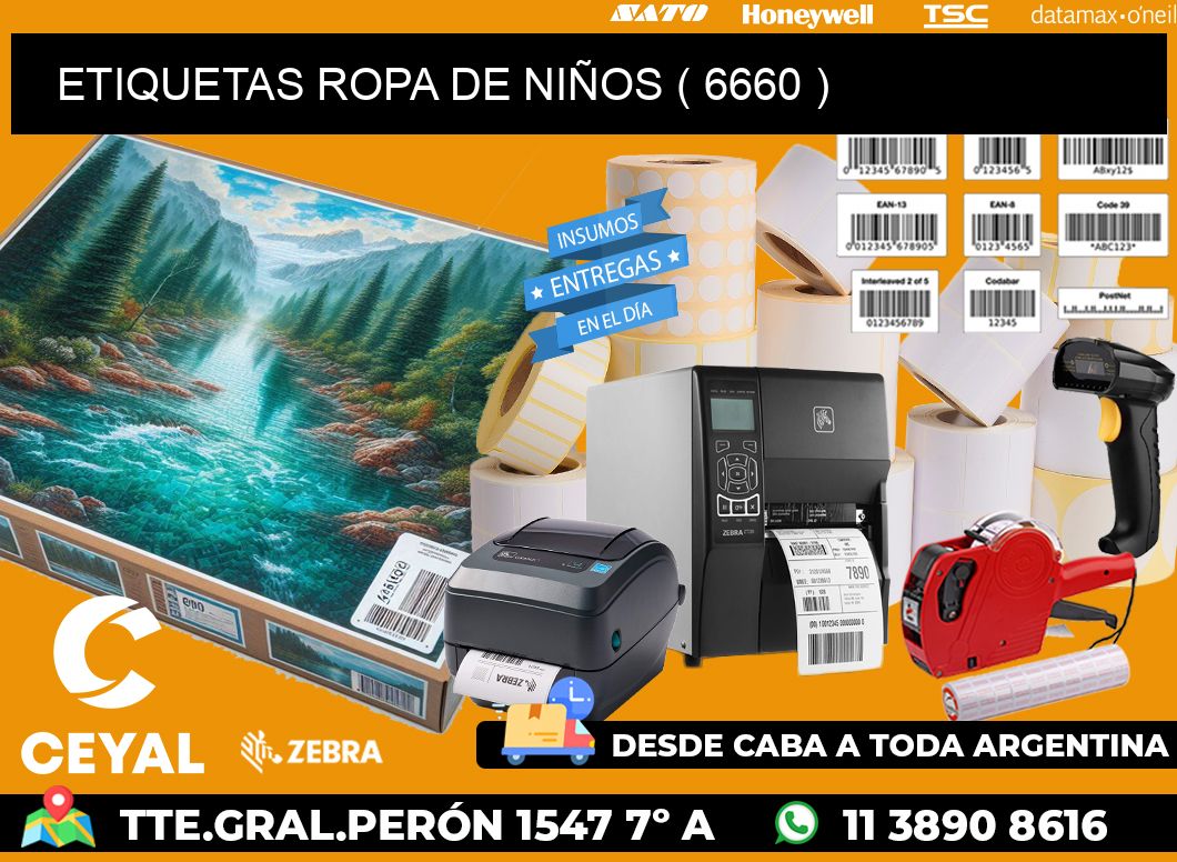 ETIQUETAS ROPA DE NIÑOS ( 6660 )