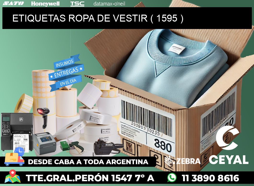 ETIQUETAS ROPA DE VESTIR ( 1595 )