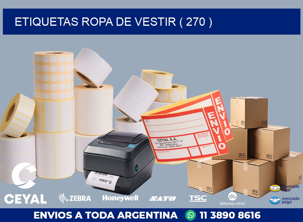 ETIQUETAS ROPA DE VESTIR ( 270 )