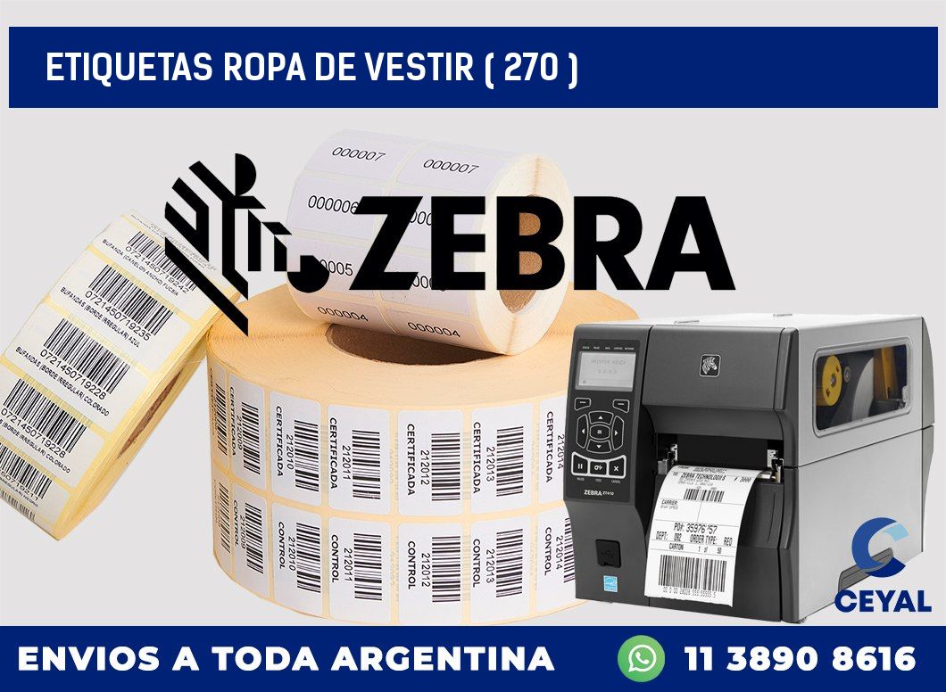 ETIQUETAS ROPA DE VESTIR ( 270 )