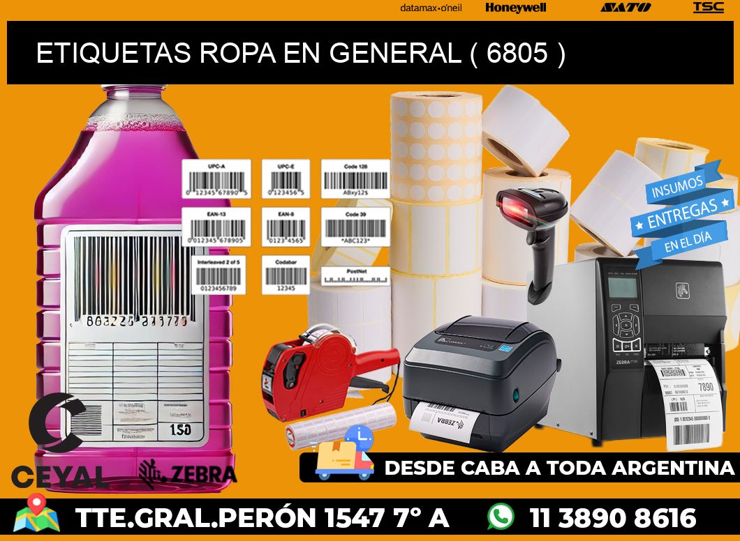ETIQUETAS ROPA EN GENERAL ( 6805 )