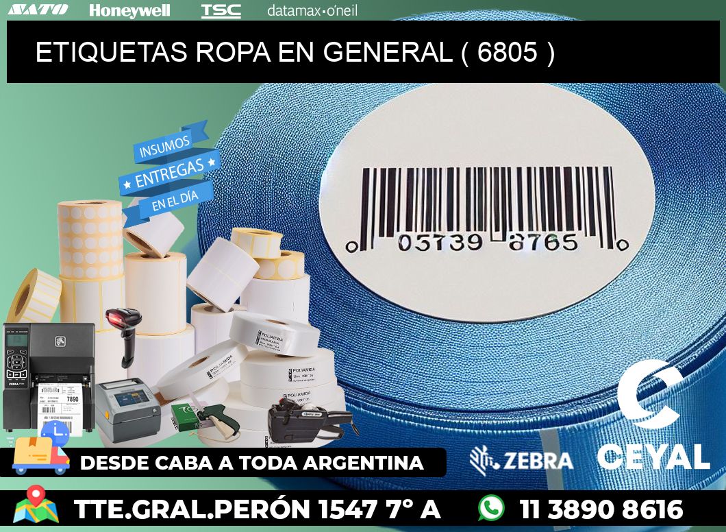ETIQUETAS ROPA EN GENERAL ( 6805 )