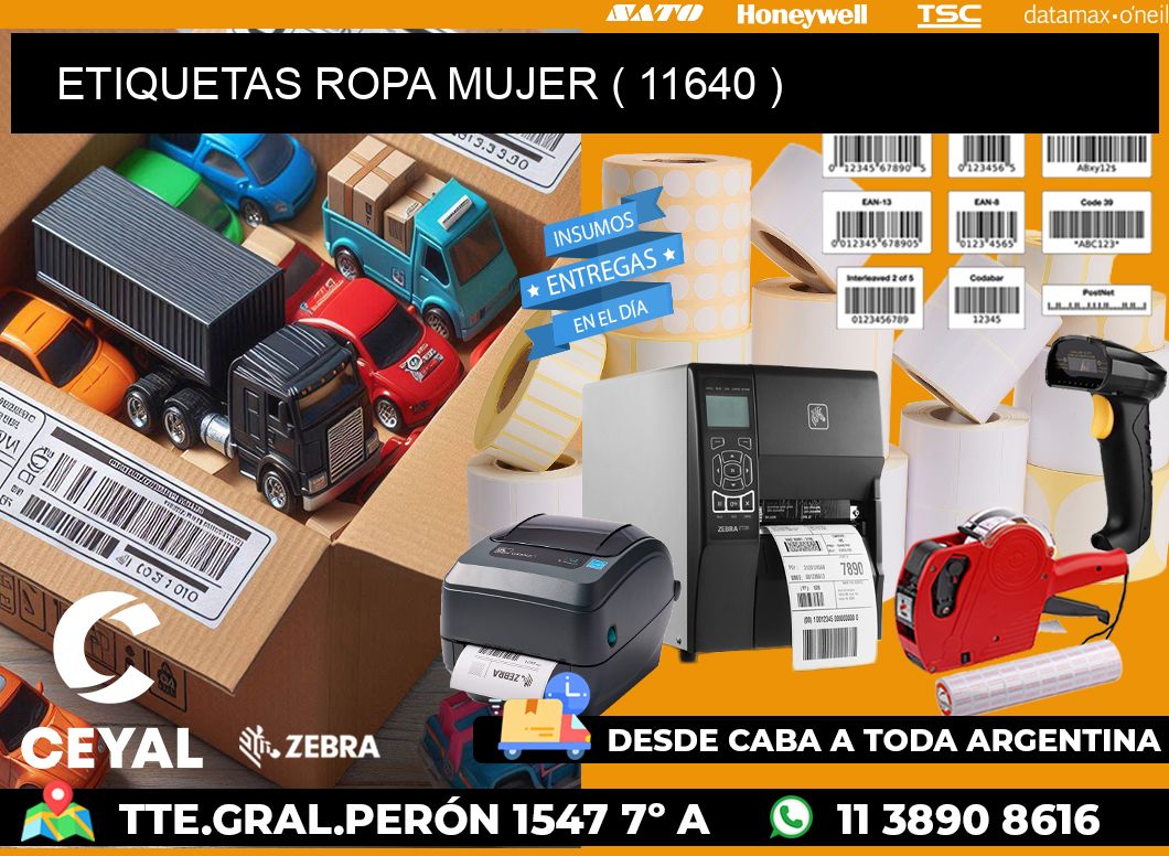 ETIQUETAS ROPA MUJER ( 11640 )