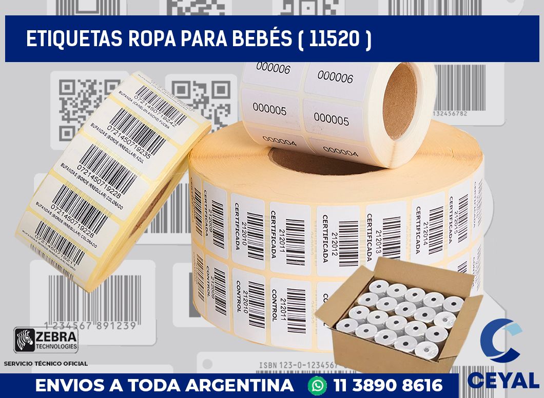 ETIQUETAS ROPA PARA BEBÉS ( 11520 )