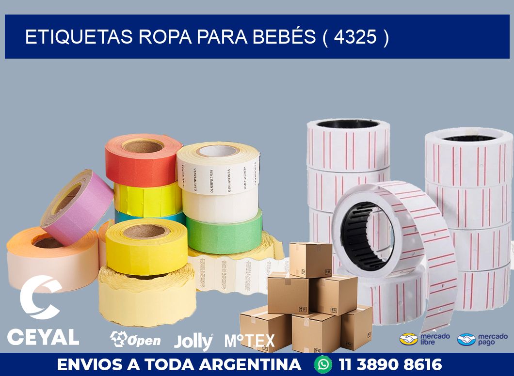 ETIQUETAS ROPA PARA BEBÉS ( 4325 )