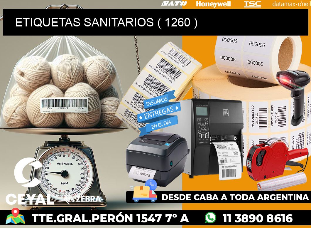 ETIQUETAS SANITARIOS ( 1260 )