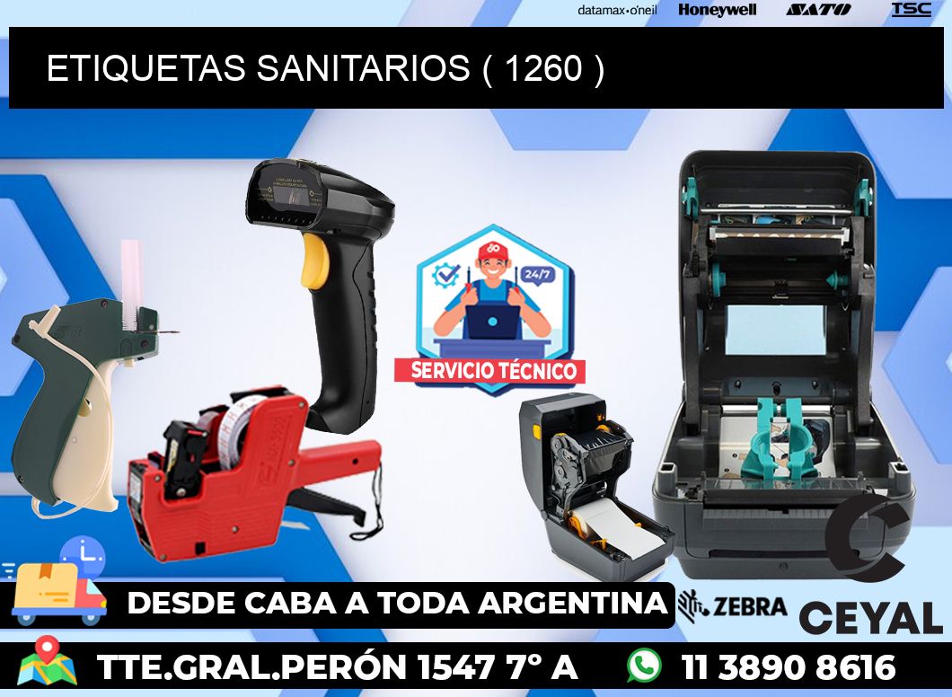 ETIQUETAS SANITARIOS ( 1260 )