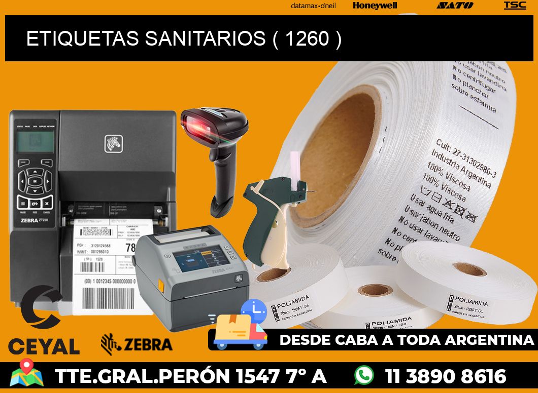 ETIQUETAS SANITARIOS ( 1260 )