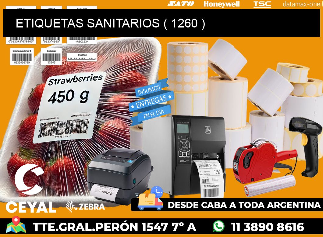 ETIQUETAS SANITARIOS ( 1260 )