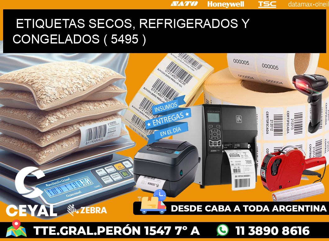 ETIQUETAS SECOS, REFRIGERADOS Y CONGELADOS ( 5495 )