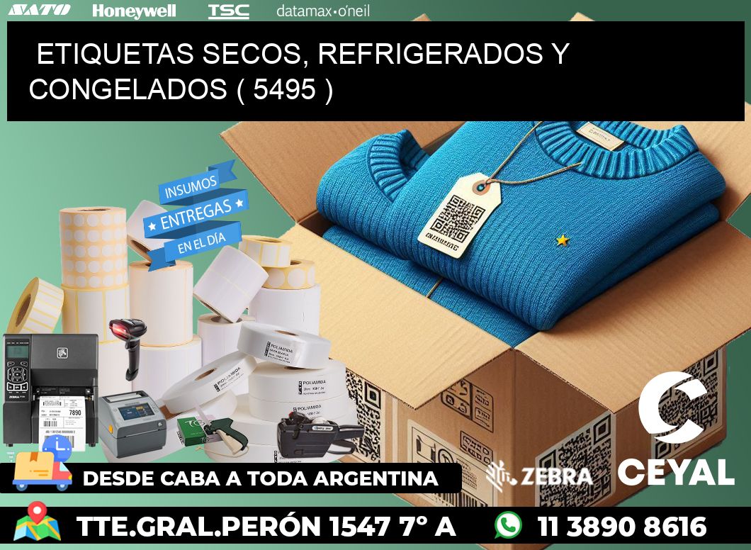 ETIQUETAS SECOS, REFRIGERADOS Y CONGELADOS ( 5495 )