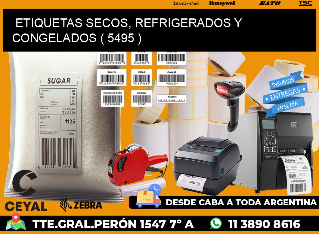 ETIQUETAS SECOS, REFRIGERADOS Y CONGELADOS ( 5495 )