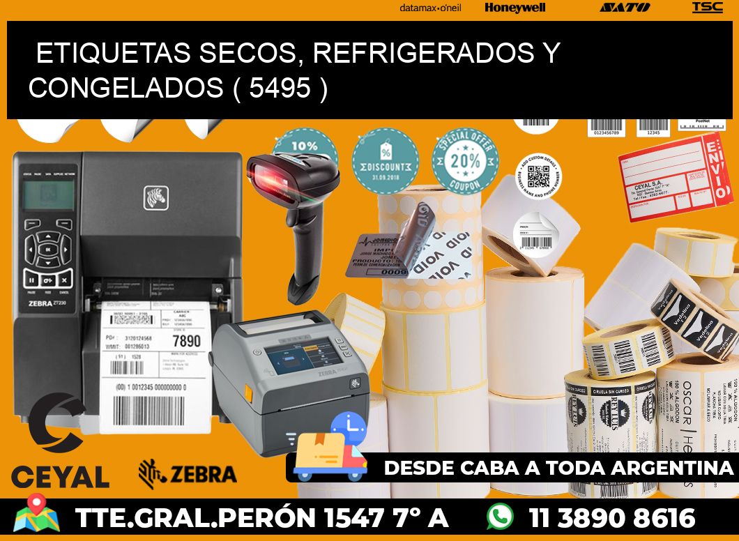 ETIQUETAS SECOS, REFRIGERADOS Y CONGELADOS ( 5495 )