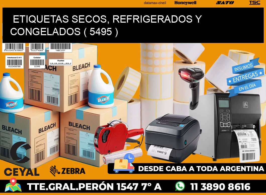 ETIQUETAS SECOS, REFRIGERADOS Y CONGELADOS ( 5495 )