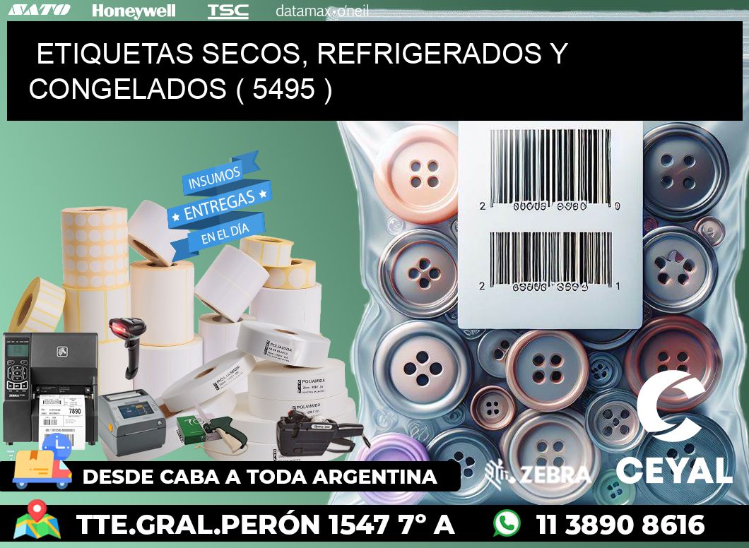 ETIQUETAS SECOS, REFRIGERADOS Y CONGELADOS ( 5495 )