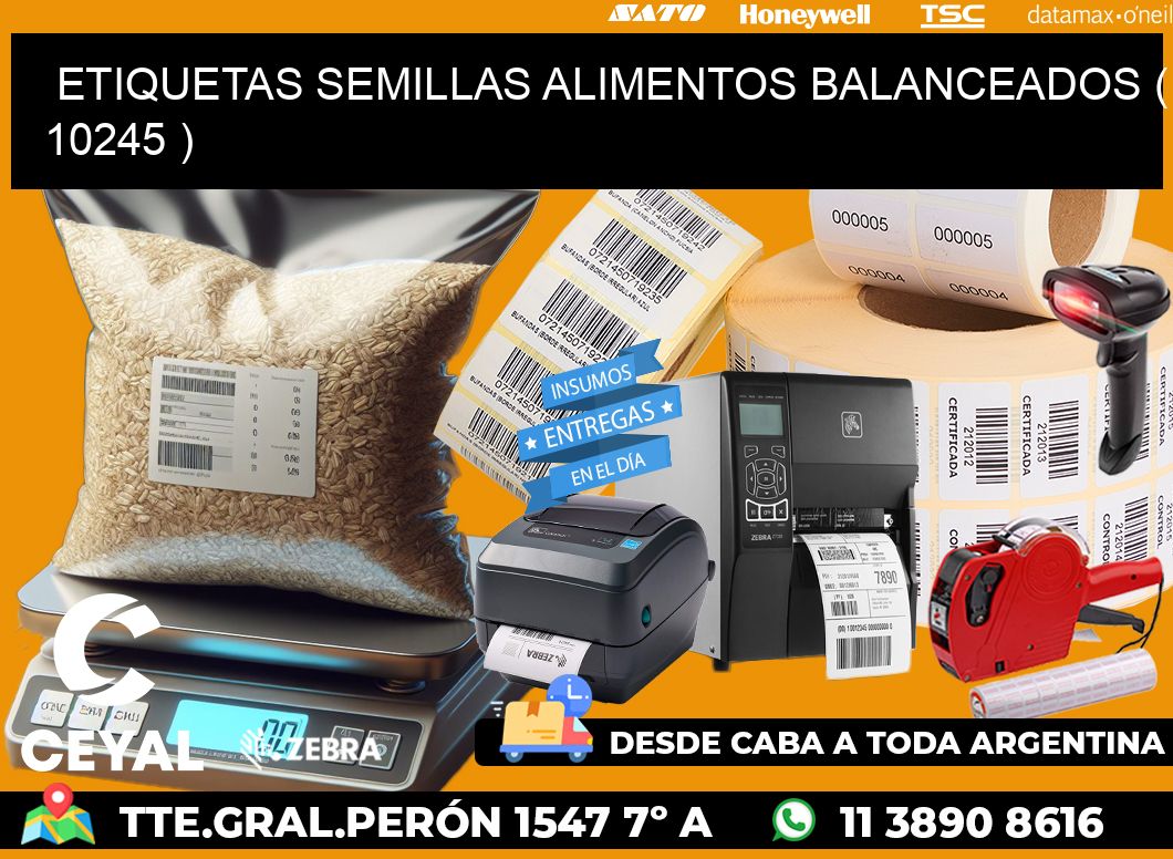 ETIQUETAS SEMILLAS ALIMENTOS BALANCEADOS ( 10245 )