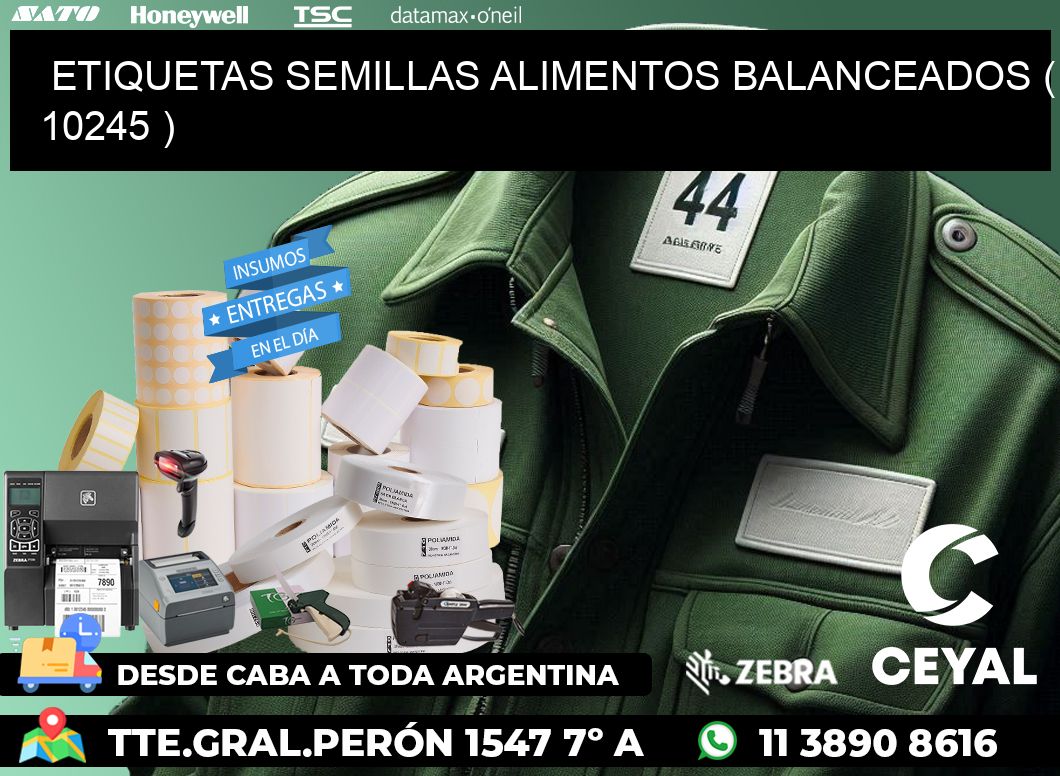 ETIQUETAS SEMILLAS ALIMENTOS BALANCEADOS ( 10245 )