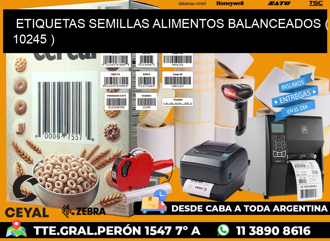 ETIQUETAS SEMILLAS ALIMENTOS BALANCEADOS ( 10245 )